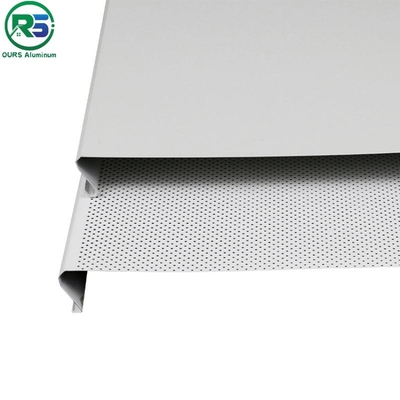Alloy Suspended Aluminium Strip Ceiling Panels White Powder Coated