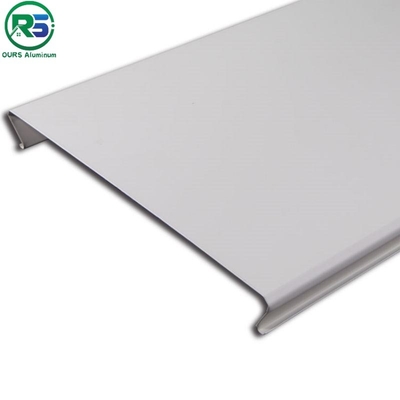 SGS Tested Windproof Aluminium Strip Ceiling Beveled Edge Aluminum Linear Suspended Ceiling Panel