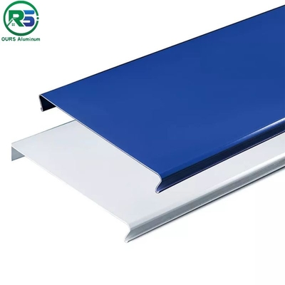 SGS Tested Windproof Aluminium Strip Ceiling Beveled Edge Aluminum Linear Suspended Ceiling Panel