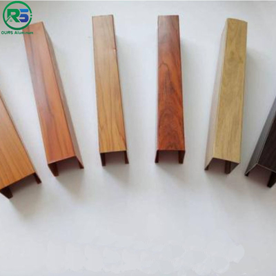 U Aluminum Profile Linear Suspended Metal Ceiling 0.9mm For Building