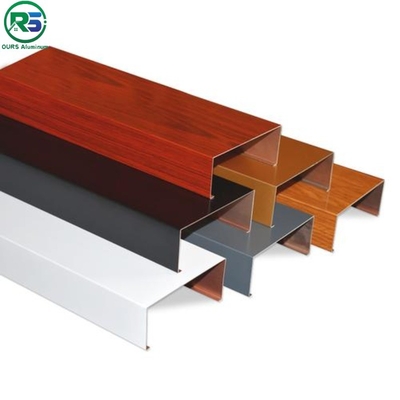 0.9mm Decorating Suspended Metal Ceiling U - Aluminum Profile Screen Ceiling