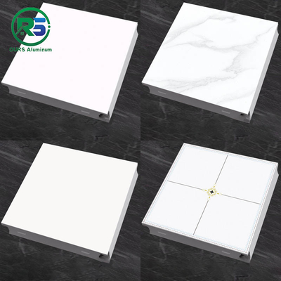 Artistic Aluminum Alloy Home Clip In Metal Ceiling Panels With Flower Pattern
