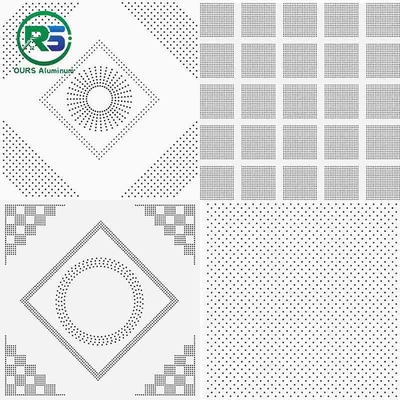 Artistic Aluminum Alloy Home Clip In Metal Ceiling Panels With Flower Pattern