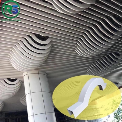 Environmental Friendly Linear Suspended Metal Ceiling 0.9mm White Aluminum Ceiling