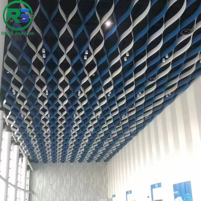 Environmental Friendly Linear Suspended Metal Ceiling 0.9mm White Aluminum Ceiling
