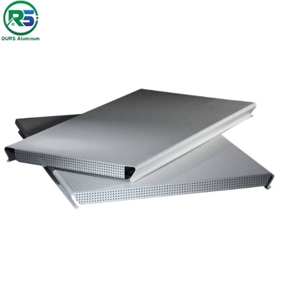 Alloy Suspended Aluminium Strip Ceiling Panels White Powder Coated