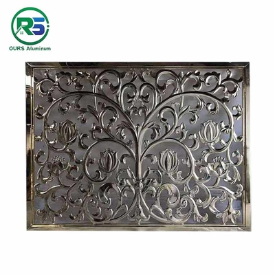 Square Tube Aluminium Decorative Screens Chinese Style PVDF Coating